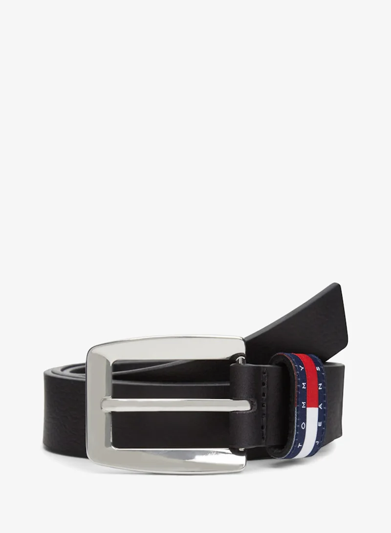 Tommy Flag Square Buckle Leather Belt